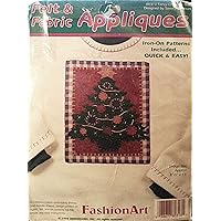 Fancy Christmas Tree Applique Shirt Kit Fabric Felt 8.5 x 11 inch Dimensions