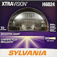 SYLVANIA - H6024 XtraVision (7 inch Round) Sealed Beam Headlight - Halogen Headlight Replacement PAR56 Delivers More Downroad Visibility (Contains 1 Bulb)