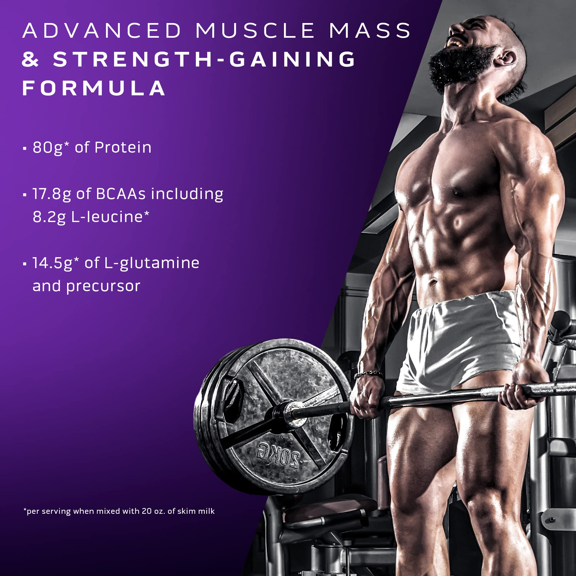 MuscleTech Mass Gainer Protein Powder, Mass-Tech Extreme 2000, Muscle Builder Whey Protein Powder, Protein + Creatine + Carbs, Max-Protein Weight Gainer for Women & Men, Vanilla, 20 lbs