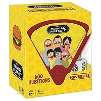 USAOPOLY Trivial Pursuit Bob's Burgers (Quickplay Edition) | Trivia Game Questions from Bob's Burgers | 600 Questions & Die in Travel Sized Container | Officially Licensed Bob's Burgers Game