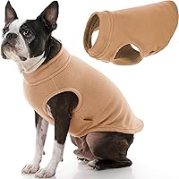 Gooby Stretch Fleece Vest Dog Sweater - Sand, Large - Warm Pullover Fleece Dog Jacket - Winter Dog Clothes for Small Dogs Boy or Girl - Dog Sweaters for Small Dogs to Dog Sweaters for Large Dogs