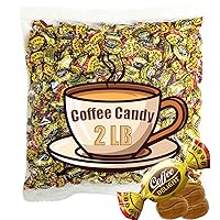 Coffee Candy Bulk - 2 LB Coffee Delight Hard Candy (210 pcs) Coffee Snacks Made with Real Colombian Coffee - Coffee Hard Candy Bulk Individually Wrapped - Coffee Gifts for Coffee Lovers - QUEEN JAX
