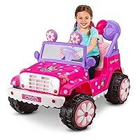 Minnie Mouse 6V Battery Powered Ride-On Toy for Kids 3-5, Flower Power 4x4 Design, Up to 60 lbs