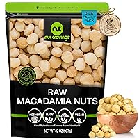 Nut Cravings - Raw Macadamia Nuts, Unsalted, Shelled, Whole, Equivalent to Organic (32oz - 2 LB) Bulk Nuts Packed Fresh in Resealable Bag - Healthy Protein Snack, All Natural, Keto, Vegan, Kosher