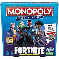 Hasbro Gaming Monopoly Flip Edition: Fortnite Board Game for Ages 13 Game Inspired by Fortnite Video Game, Board Games for Teens and Adults, 2-4 Players