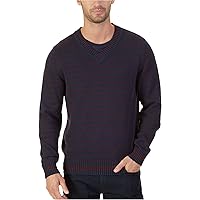 Nautica Mens Striped Pullover Sweater, Blue, Large