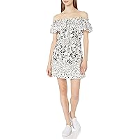 My Michelle Women's One Size Off The Shoulder Pop Over Dress with Halter Neck