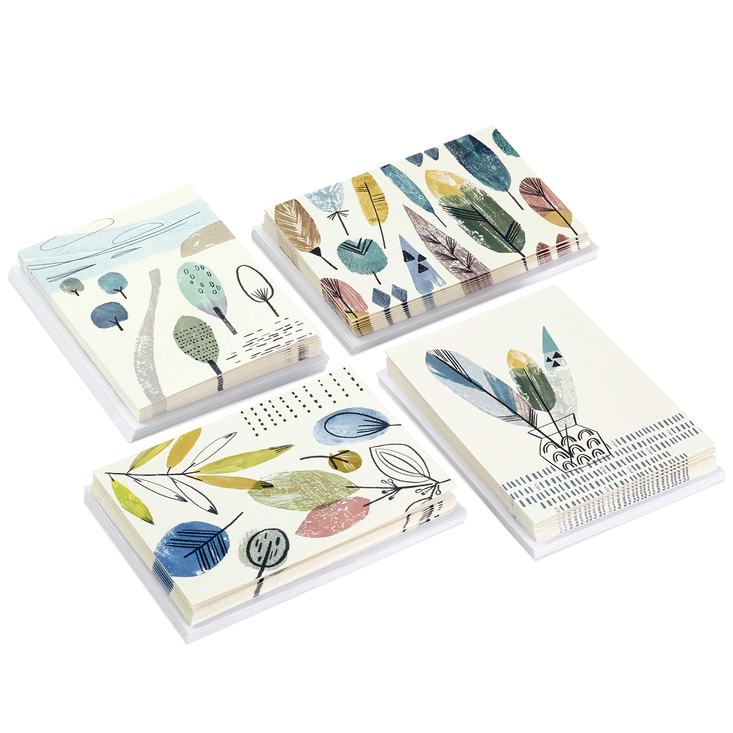 Hallmark Thank You Cards Assortment, Painted Florals (48 Cards with Envelopes for Baby Showers) & Blank Cards Assortment, Nature Prints (48 Cards with Envelopes)