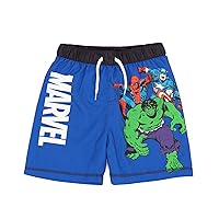 Marvel Swim Shorts Boys Kids Blue Hulk Spider-Man Swimwear Trunks