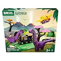 BRIO World – 36094 Dinosaur Adventure Set | Toy Train Set for Kids Aged 3 Years Up