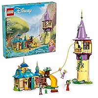 LEGO Disney Princess Rapunzel’s Tower & The Snuggly Duckling Tangled Building Toy with Flynn Rider and Mother Gothel Mini-Dolls, Disney Princess Toy, Fun Gift for Girls and Boys Ages 6 Plus, 43241