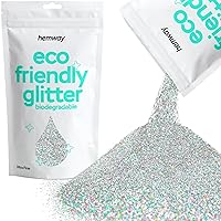 Hemway Eco Friendly Biodegradable Glitter 100g / 3.5oz Bio Cosmetic Safe Sparkle Vegan for Face, Eyeshadow, Body, Hair, Nail and Festival Makeup - Ultrafine (1/128