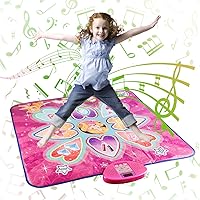 Dance Mat - Dance Mixer Rhythm Stepping Game Mat - Dance Game for Girls,Toy Gifts for Girls and Boys - Adjustable Volume, Built-in Music (Ages3 4 5 6 7 8 9 10 1112)