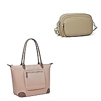 DORIS&JACKY Work tote bags for women Large Lightweight Leather Nylon shoulder Handbag Work And Travel Purse (18-light pink)…