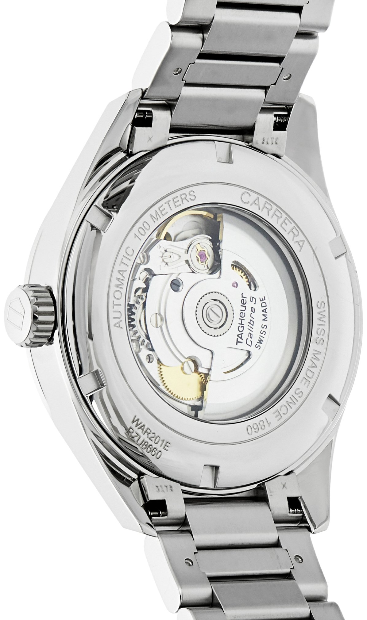 TAG Heuer Men's WAR201E.BA0723 Carrera Analog Display Swiss Automatic Silver Watch