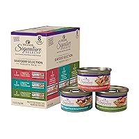 Wellness CORE Grain-Free Signature Selects Wet Cat Food, Natural Pet Food Made with Real Meat (Seafood Variety Pack, 2.8 Ounce Can, Pack of 8)