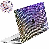 Bling Rhinestone MacBook Pro 15 Inch Case with Retina 2015 2014 2013 2012 Release Model:A1398,3D Glitter Sparkle Diamond Case Fashion Luxury Shiny Crystal Hard Shell for Women Girls