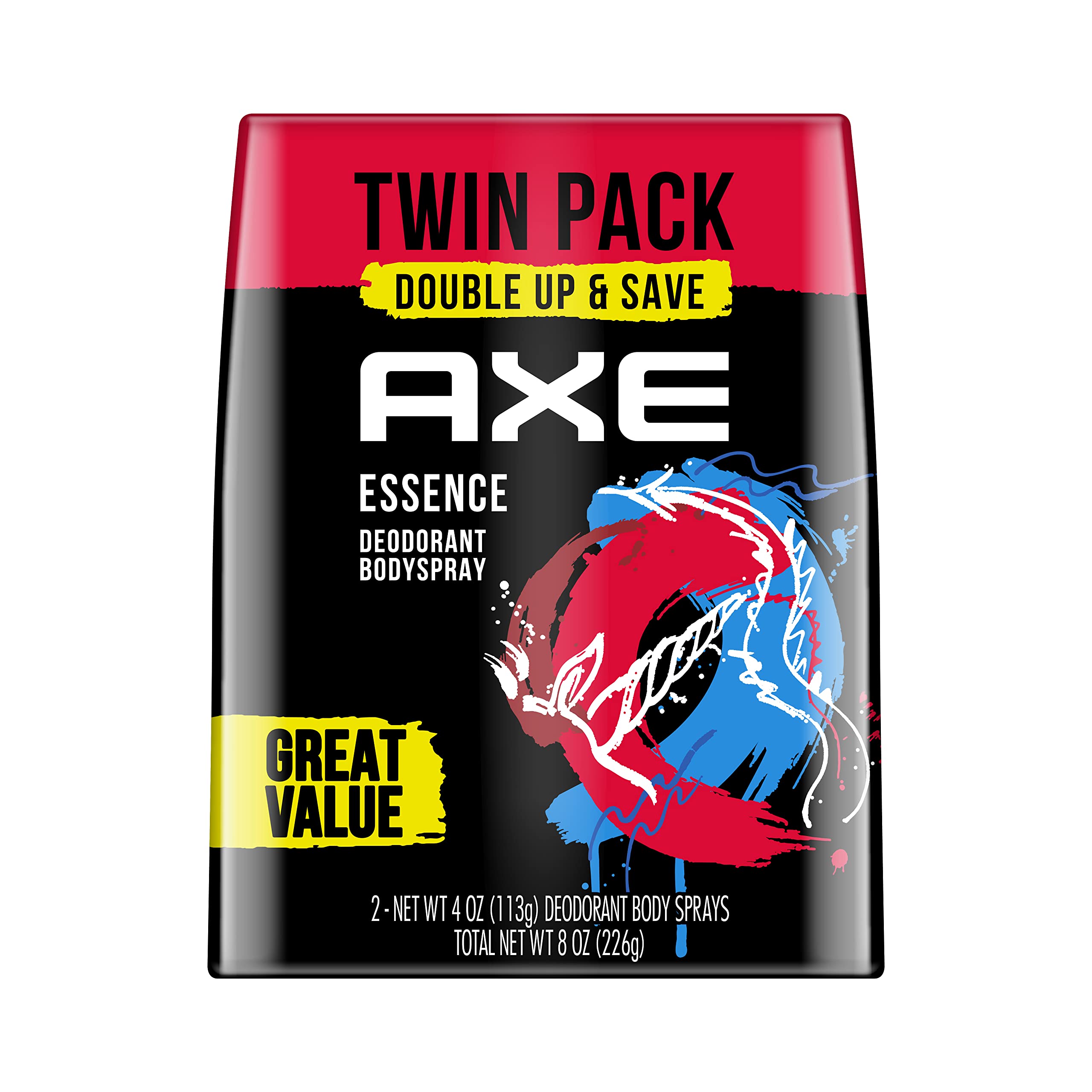 AXE Body Spray Deodorant For Long Lasting Odor Protection Essence Black Pepper And Cedarwood Mens Deodorant Formulated Without Aluminum 4 Ounce (Pack of 2)