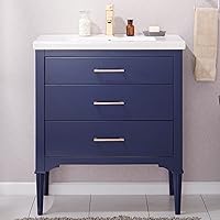 Design Element S01-30-BLU Bathroom Vanity, 30 in, Blue