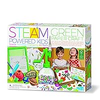 4M Green Paper Craft | Steam Powered Kids | Recycling Paper Craft Kit | Eco STEAM Kit - Craft, Science & Activity | 5+