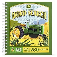 John Deere Word Search, Multi-Level Spiral-Bound Puzzle Book Including More Than 250 Farm, Tractor, and Animal Puzzles (Part of the Brain Busters Puzzle Collection)
