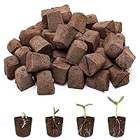50 Pcs Seed Starter Sponge, Rapid Rooter Plugs for Plant Root Growth Sponges Organic Starters Plugs, Hydroponic Seed Sponge for Seedlings Block Cubes for Plants Vegetables Flowers