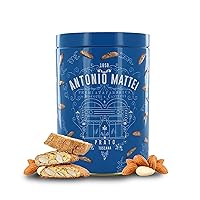 Genuine Cantucci Cookies in Tin, Italian Traditional Almond Biscuits Biscotti di Prato in Gift Box - 125g / 4.4oz