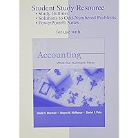 Student Study Resource for use with Accounting: What the Numbers Mean Student Study Resource for use with Accounting: What the Numbers Mean Paperback