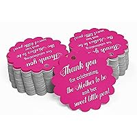 100 PCS Baby Shower Favors Gift Paper Hang Tags-  Thank You for Celebrating The Mother to Be & Her Sweet Little Pea!
