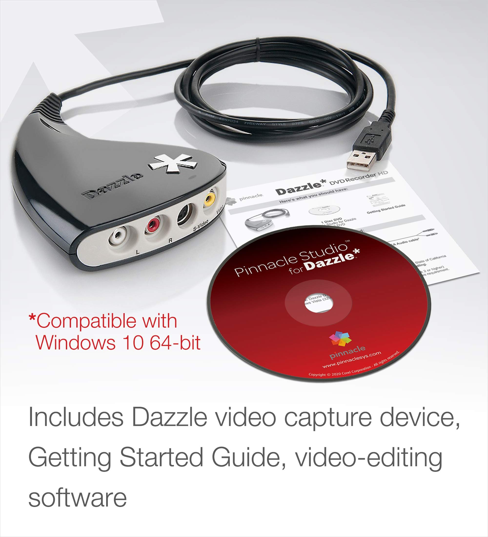 Corel Dazzle DVD Recorder HD | Video Capture Device + Video Editing Software [PC Disc]