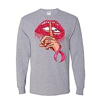 Fight Harder Live Stronger Breast Cancer Awareness Mens Long Sleeves