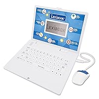 Lexibook - Educational and Bilingual Laptop Spanish/English - Toy for Children with 124 Activities to Learn Mathematics, Dactylography, Logic, Clock Reading, Play Games and Music - JC598i2