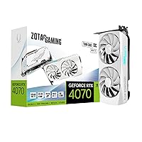 Gaming GeForce RTX 4070 Twin Edge OC White Edition DLSS 3 12GB GDDR6X 192-bit 21 Gbps PCIE 4.0 Compact Gaming Graphics Card, IceStorm 2.0 Advanced Cooling, Spectra RGB Lighting, ZT-D40700Q-10M