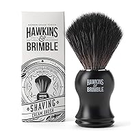 Hawkins & Brimble Mens Shaving Brush - Synthetic Bristles Vegan Friendly Male Shave Brush for a Man