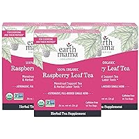 Organic Raspberry Leaf Tea Bags | Labor Tonic & Menstrual Support Herbal Tea, Red Raspberry Leaf Tea for Pregnancy & Postpartum Care Recovery, Caffeine Free Tea, Non GMO, (16 Teabags, 3-Pk)