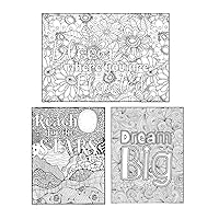 DEBBIE LYNN – The original jumbo coloring poster. 18x24: format. Made in the USA. Relax, unwind, color with kids, family, and friends. (Bloom Where Planted, Dream Big, Reach Stars)