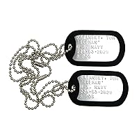 Iceman Stainless Steel Military Dog Tag Set Cosplay Halloween Costume