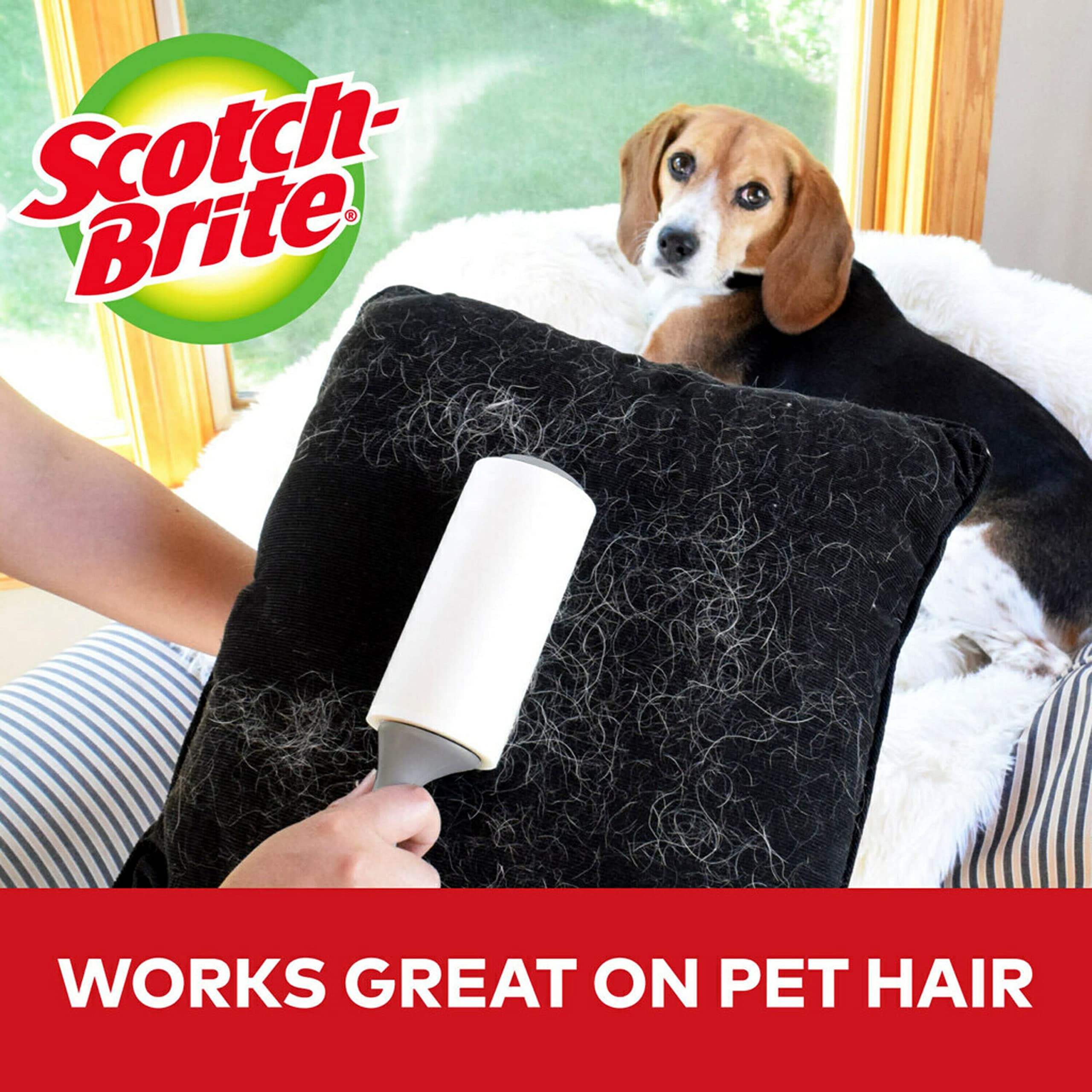 Scotch-Brite Lint Roller, Works Great On Pet Hair, 95 Sheets