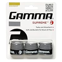 GAMMA Sports Supreme Overgrip, for Tennis, Pickleball, Squash, Badminton, and Racquetball, Durable and Absorbent, Easy to Apply