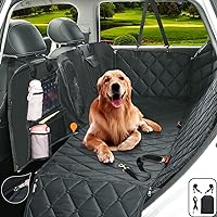 Car Dog Cover Back Seat - Car Hammock for Dogs Waterproof - Dog Car Seat Cover for Backseat with Mesh Window Multiple Pockets for Car/SUV Nonslip Rubber Back Washable Material