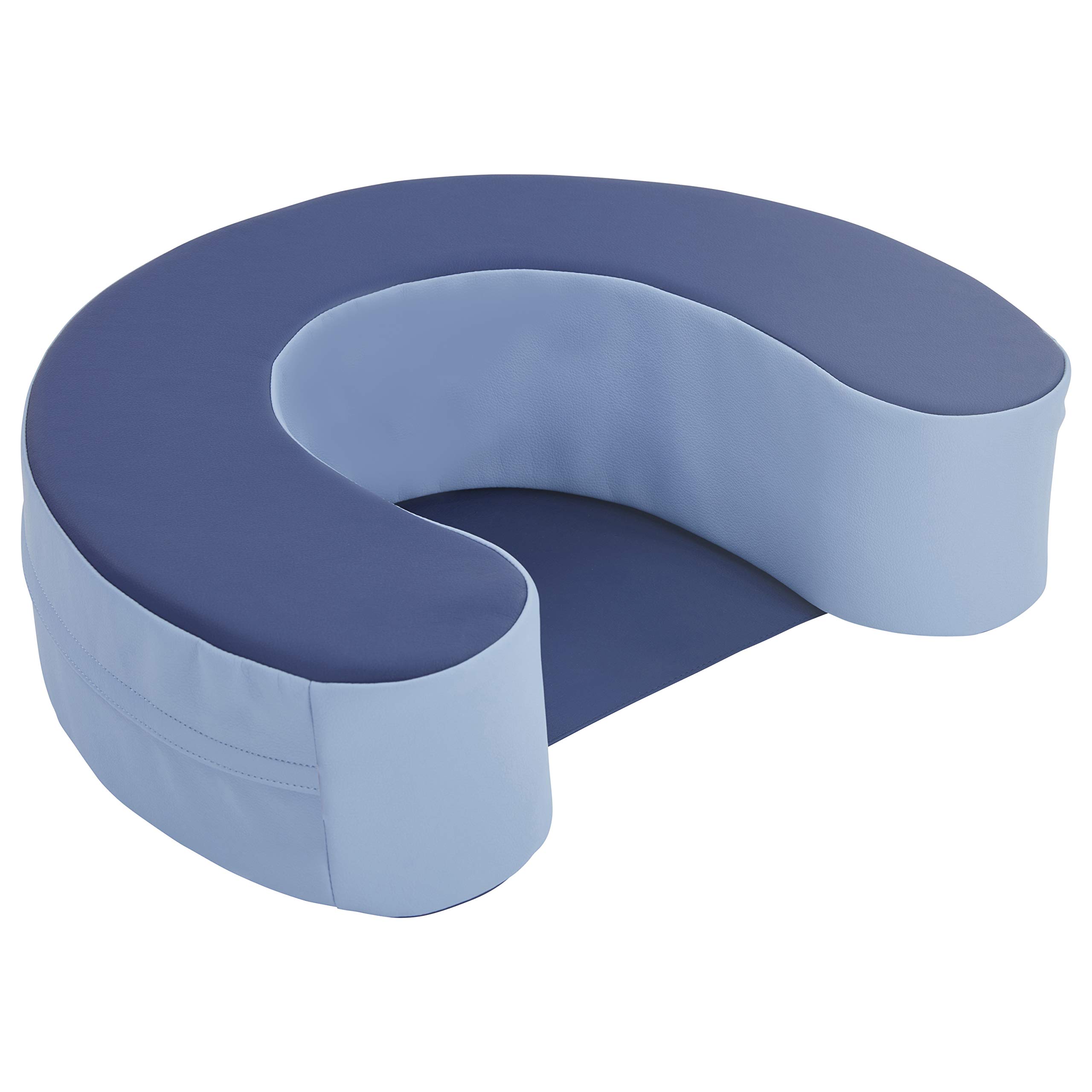 Factory Direct Partners 10423-NVPB SoftScape Sit and Support Ring for Babies and Infants, Cushioned Foam Floor Seat with Non-Slip Bottom for Nursey, Playroom, Daycare - Navy/Powder Blue