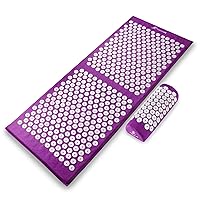 ProsourceFit Acupressure Mat and Pillow Set for Back/Neck Pain Relief and Muscle Relaxation