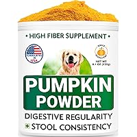 BARK&SPARK Pumpkin for Dogs - Powdered Fiber Supplement and Stool Softener - Treat Diarrhea, Constipation, Upset Stomach, Food Sensitivity - Improve Digestion - Made in USA - 8.1oz