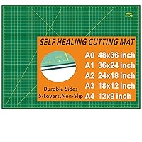 Self Healing Cutting Mat: 48″x 36″ Green Double Sided PVC Non-Slip 5 Layers Craft Mat for Maximum Healing - Great for Sewing & Quilting & Scrapbooking and Craft & Art Projects…