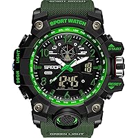 Digitale Armbanduhr Herren Sport Digital Uhren 5ATM Wasserdicht Outdoor Militär Herrenuhren mit Wecker Datum Stoppuhr für Männer Tactical Watch Kunststoff Armband