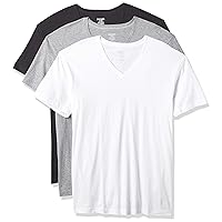 Mens Essential Cotton V-Neck T-Shirt 3-Pack