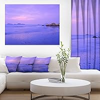 Blue Sunset at Lung Kwu Tan Coastline Landscape Artwork Canvas