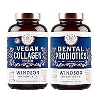WINDSOR BOTANICALS Vegan Collagen Supplement and Dental Probiotics for Bad Breath Bundle