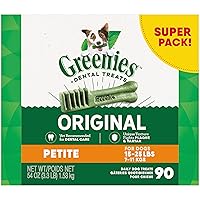 Greenies Original Petite Natural Dental Care Dog Treats, 54 oz. Pack (90 Treats)