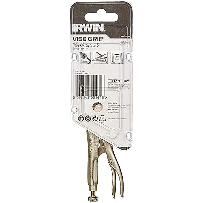 IRWIN VISE-GRIP Original Locking Pliers, Long Nose, 4-Inch  (1602L3),Silver,100mm